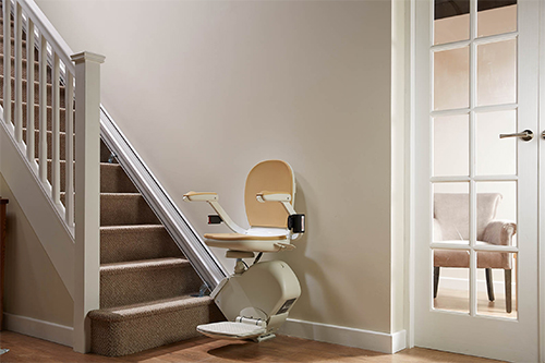 straight stairlift in home - acorn stairlifts 